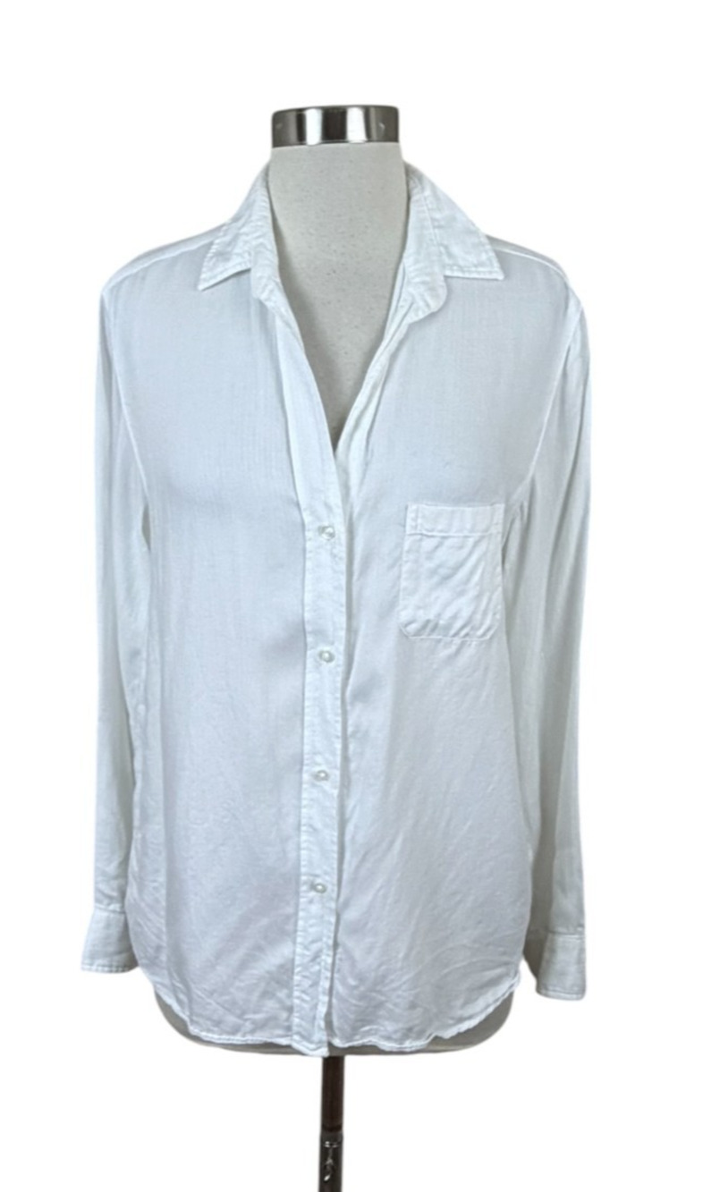 Grayson Frank & Eileen White Shirt Size 3 Medium Minimalist Closet Staple